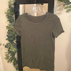 Lululemon Olive Green Swifty Tech Short Sleeve Shirt
